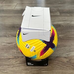 Nike Yellow Soccer Ball with Purple, Pink & Teal Accents